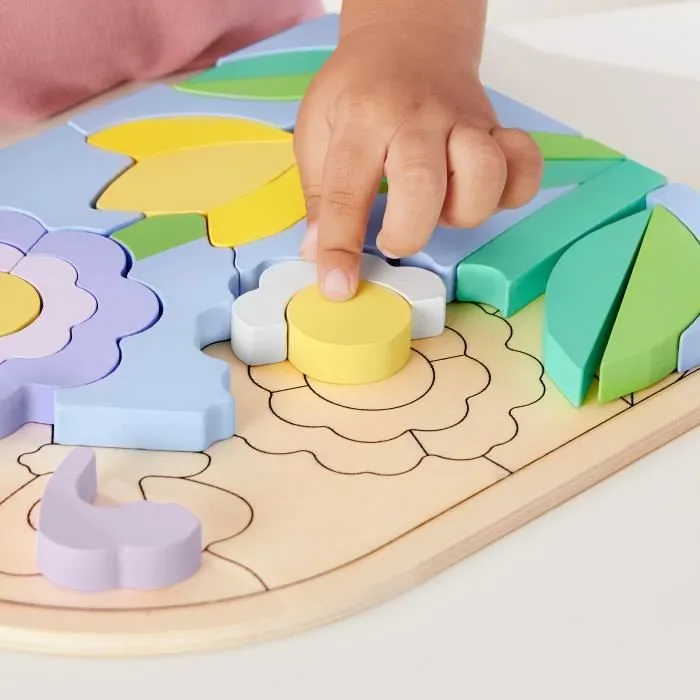 Fisher-Price-Puzzle Fleurs en Bois-Puzzle 37 pièces pour la maternelle HXT97-4