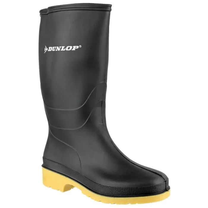 Botte en caoutchouc - DUNLOP - Kids Dulls - Haute - A élastique - Noir-0