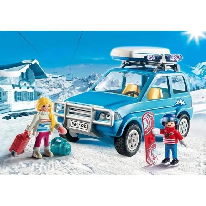 PLAYMOBIL - Family Fun - Voiture 4x4 de Montagne avec Coffre de Toit-1