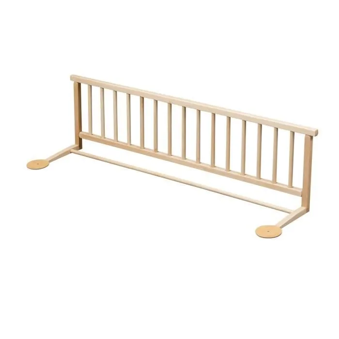 Combelle - Barrière de lit en bois enfant - Naturel vernis - 127x35 cm-0