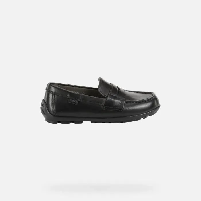 Derbies Garçon - Geox J NEW FAST - Cuir Noir - Confortables et Respirants-1