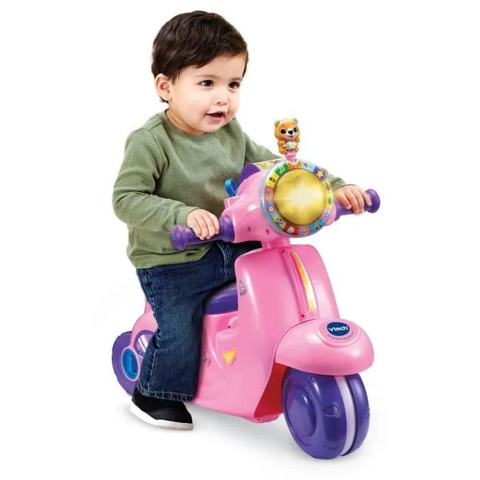 VTECH PORTEUR SCOOTER INTERACTIF 3 EN 1 ROSE-6