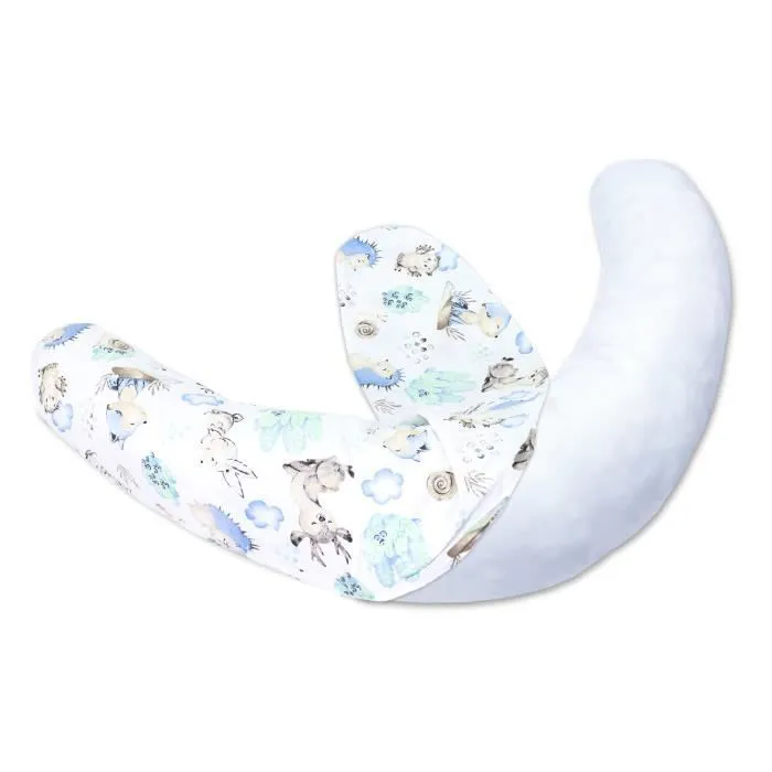 Taie d'oreiller d'allaitement xxl oreiller dormeur latéral coton - Oreiller de grossesse pour, de positionnement Hérisson sur blanc-2