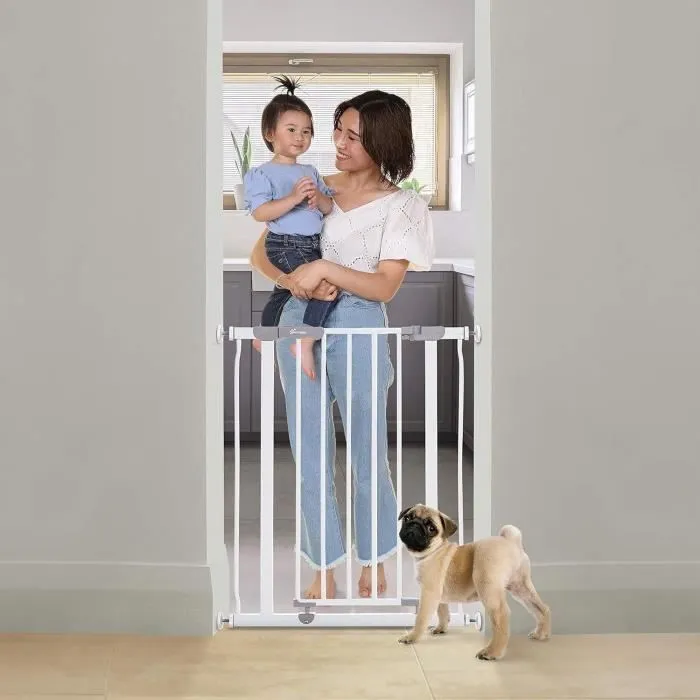 Barrière de sécurité - DREAMBABY - AVA - Montée par pression - 61-67 x 76 cm - Double verrouillage - Blanc-5