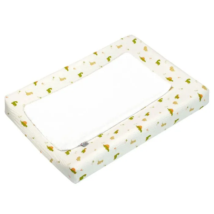 Set housse de matelas à langer + tapis de change Dino Écru 70 x 50 cm 70 x 50 cm Écru-0