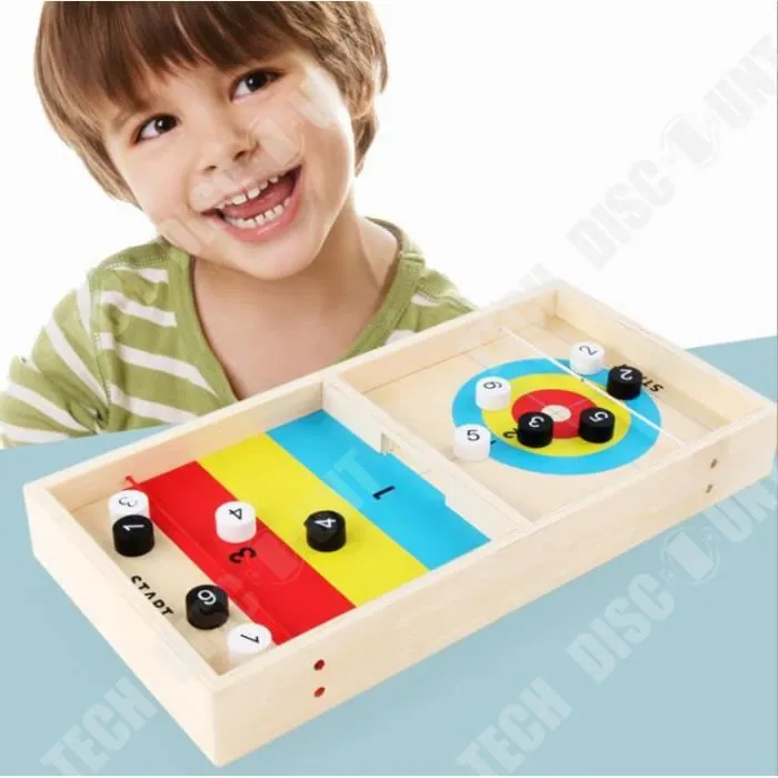 TD® Jeu de palets en bois de renard de glace avant et arrière jeu de société deux-en-un divertissement de loisirs pour adultes jouet-1