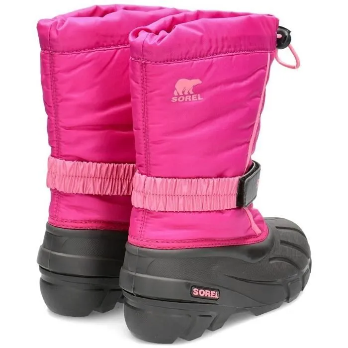 Bottes - SOREL - Flurry 33 - Noir-Rose - Haute - Mixte - Plat-1