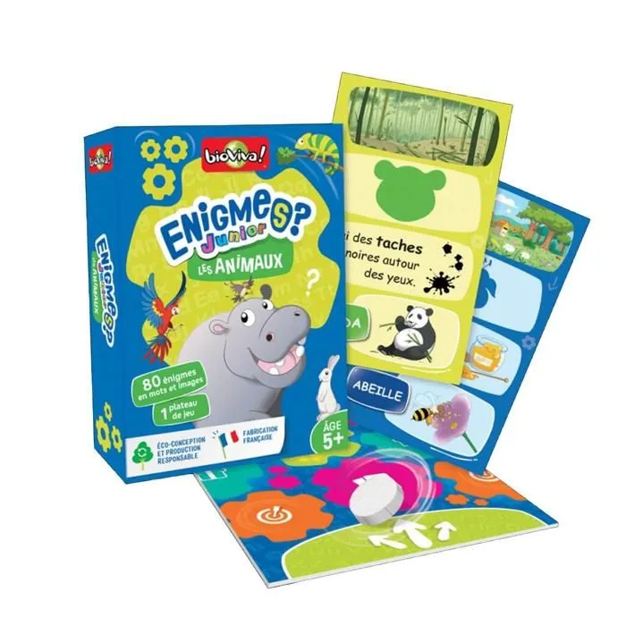 Jeu de cartes - BIOVIVA - Bioviva Enigmes junior Animaux - 5 ans - Enfant - 35 min - Jeu de carte-2