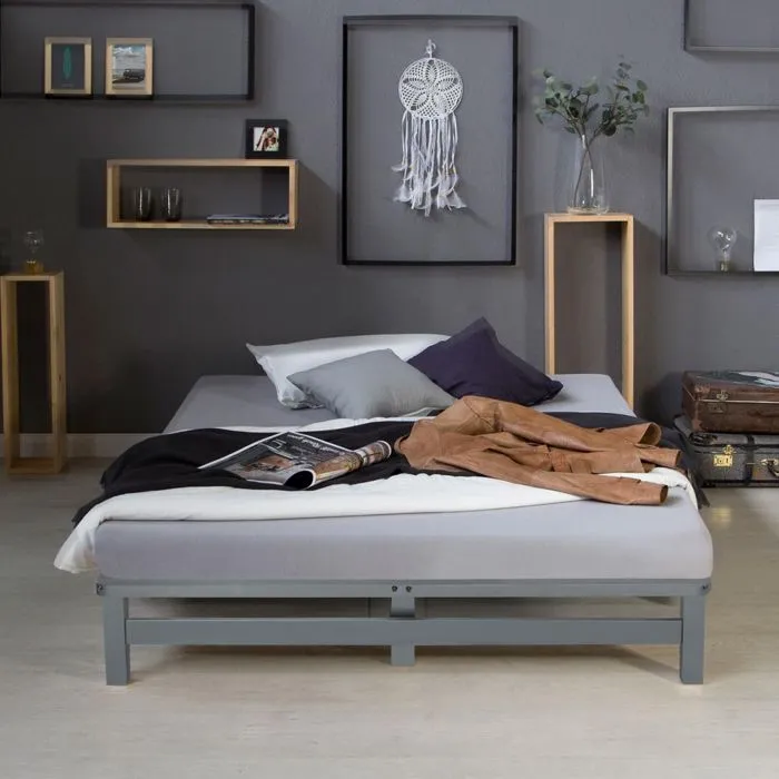 Lit palette 140x200 cm gris-3