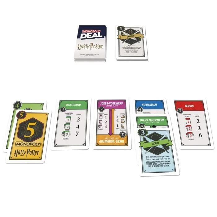Monopoly Deal Harry Potter, Jeu de cartes rapide 15 min, Hasbro Games, Dès 8 ans-2