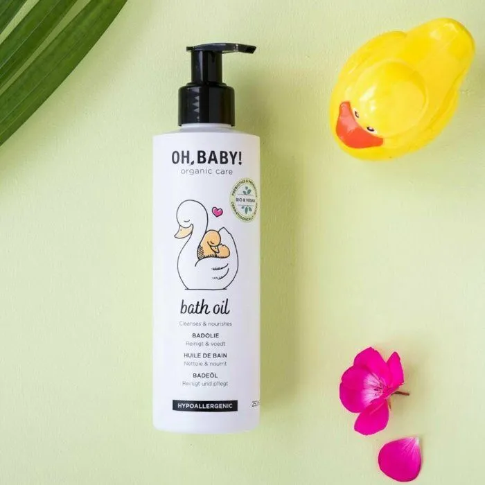 Oh, Baby! Huile de Bain Bio Bébé – Flacon 250 ml – Soin Nourrissant Sans Rinçage – Prébiotiques & Huile de Tournesol-1