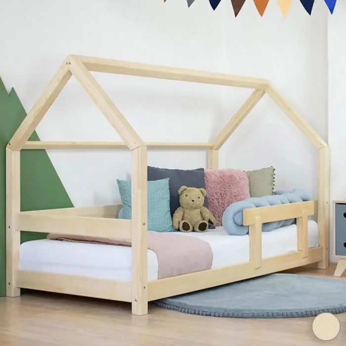 Lit cabane enfant - Benlemi - TERY - Bois - Blanc - 120x190 cm - Montessori-1