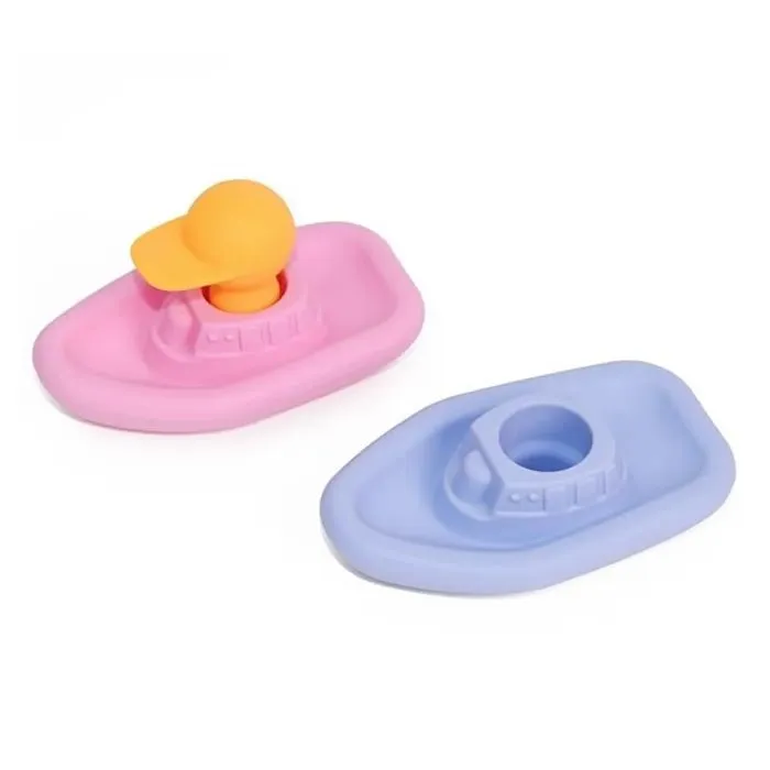 Jouet - Petikids - Set bateaux et capitaine - 3 pièces - Rose et mauve - À partir de 24 mois-1