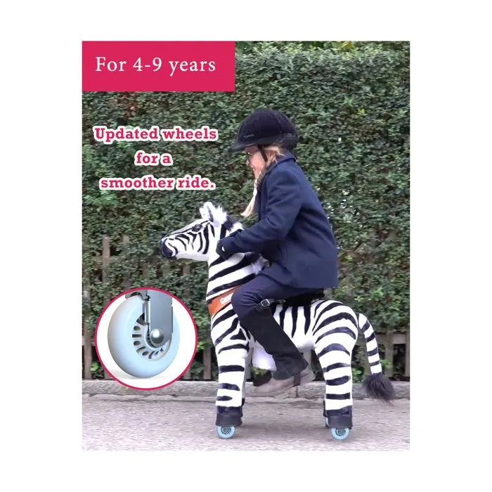 PonyCycle - Zèbre à monter Grand Modèle - Siège surélevé - Jouet pour Tout-Petits-1