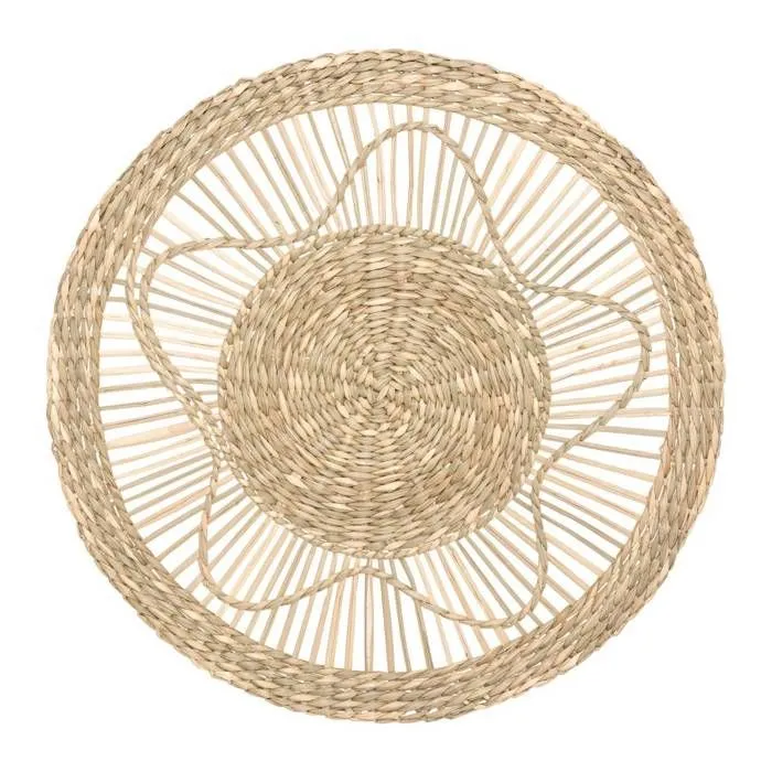 Set de 3 déco murales - roseau - D38 cm - Lin - Atmosphera createur d'interieur-2
