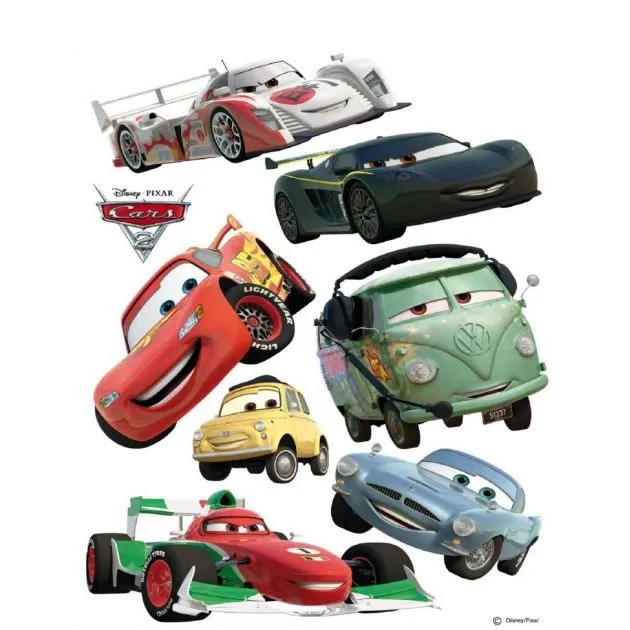 DISNEY CARS 2 maxi stickers muraux 85x65cm-0