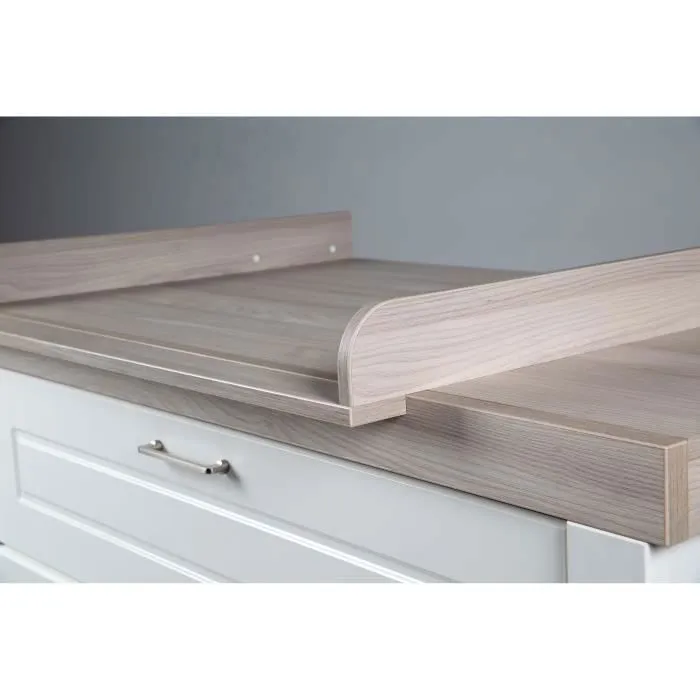 Commode à Langer ROBA Felicia - 3 Tiroirs - Poignées en Métal - Blanc - Aspect Bois-3