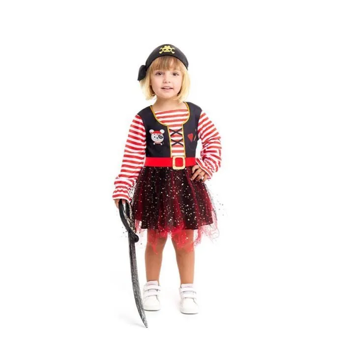 Partilandia Déguisement pirate fille et bébé (5-6 ans)-0