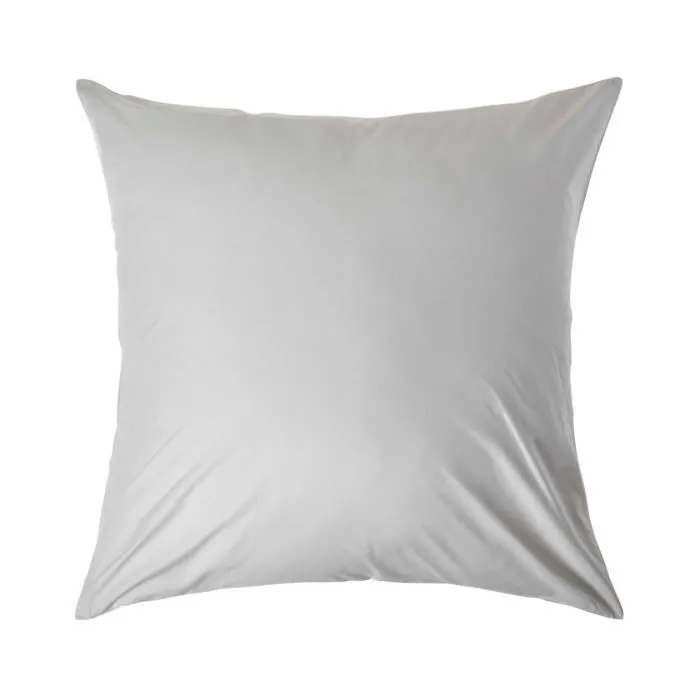 Taie d'oreiller - Homescapes - Gris Argenté - 100% Coton Égyptien - 80 x 80 cm - 200 Fils-0