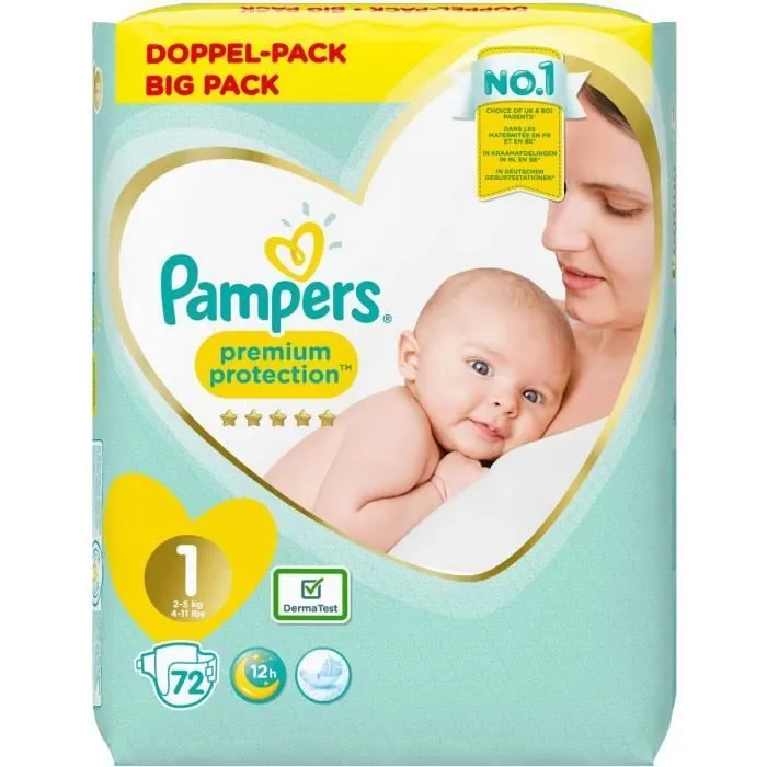 Pampers - Couches Premium Protection Taille 4-74 - 1 pièce-0