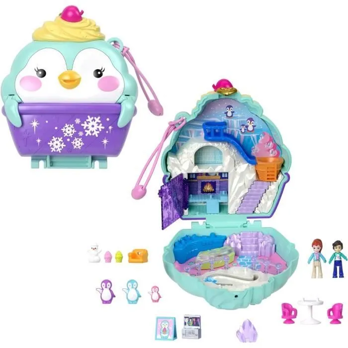 Polly Pocket-Pingouin des Neiges-Coffret avec figurines HRD34-0