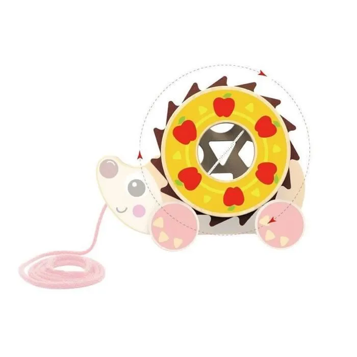 Jouet éducatif - Tooky Toys - Hérisson à tirer - Multicolore - 28 x 12 x 21 cm - Dès 12 mois-2