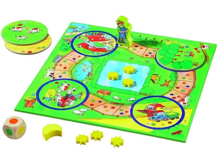 HABA - Mon premier trésor de jeux - 10 jeux en un avec pièces en bois , 4686-2