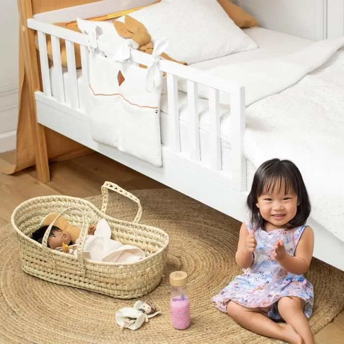 Jouet couffin poupée 50cm en fibres naturelles-1