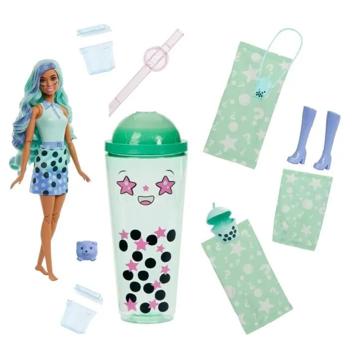 Barbie-Pop Reveal-Poupée parfumée série Bubble Tea avec accessoires HTJ21-0