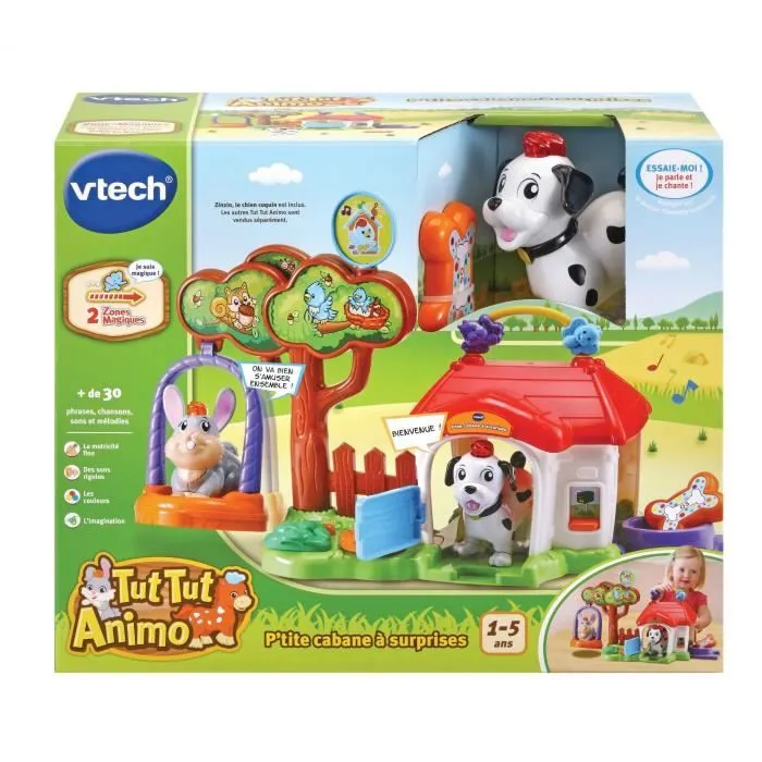 Cabane à surprises Tut Tut Animo - VTECH - P'tite cabane à surprises - Zinzin le chien coquin-1