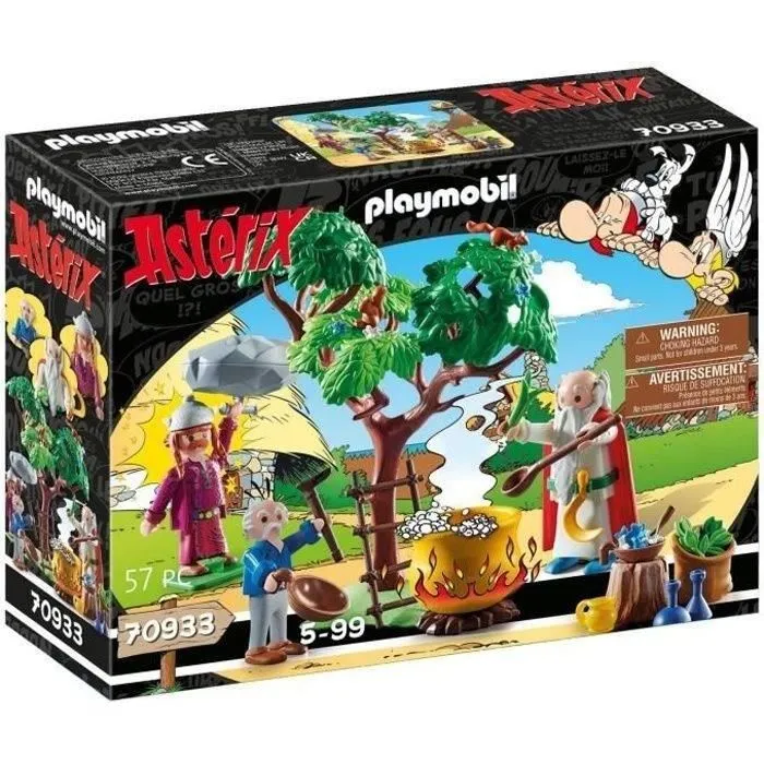 PLAYMOBIL 70933 Panoramix et chaudron de Potion Magique, Astérix, Adulte et enfant, Dès 5 ans-6