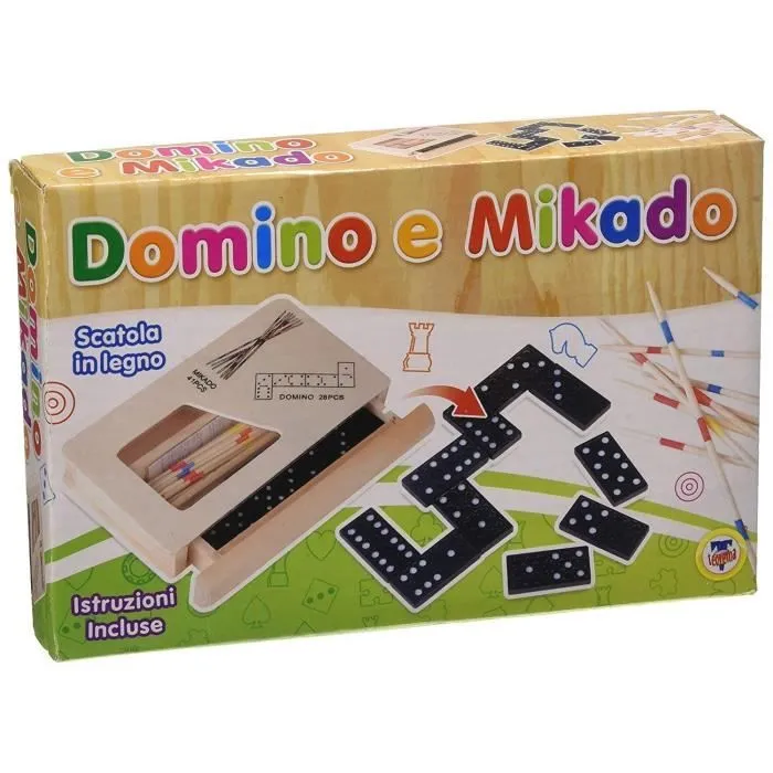 Jeux de société - TEOREMA - Shanghai et Dominos - 2 jeux en bois - Pour enfants à partir de 3 ans - Mixte-0