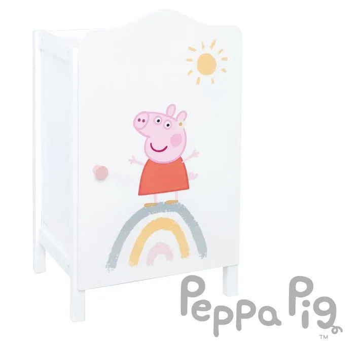 Armoire pour Vêtements de Poupée Peppa Pig - ROBA - Blanc / Rose - H 52 x L 31 x P 25 cm-4