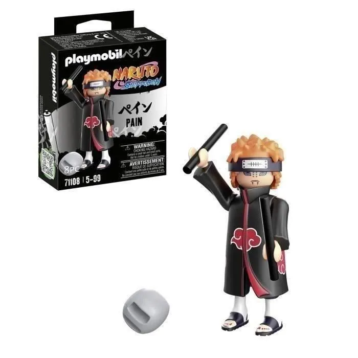 PLAYMOBIL 71108 Pain, Naruto Shippuden, Personnage de manga ninja avec accessoires-4