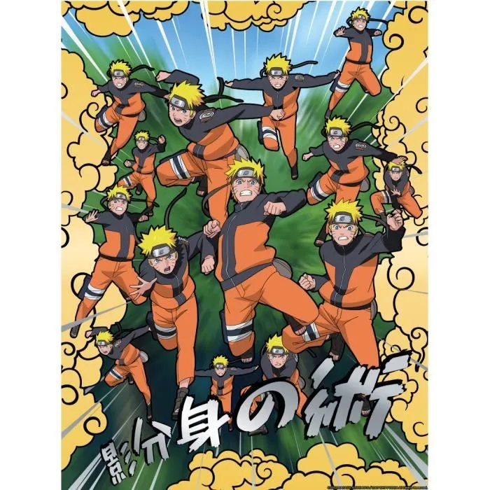 Décoration murale - NARUTO - Poster GOLDEN 30x40cm - Or - Argent - Littographie-0