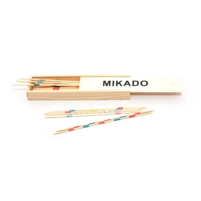 L'ARBRE A JOUER Mikado en bois 25 cm - Plumier en bois-0