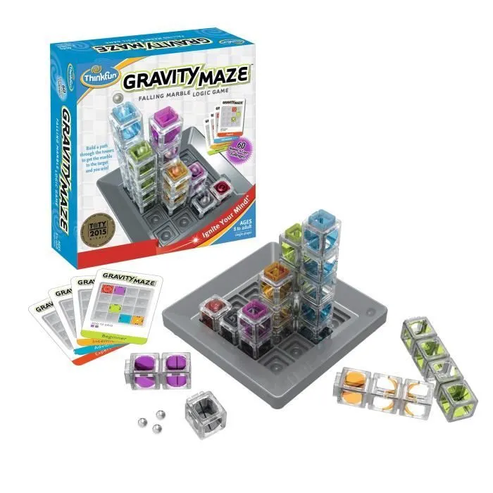 Jeu de casse-tête Gravity Maze Ravensburger - 60 cartes Défis-Solutions - 1 joueur et plus - 8 ans et +-1