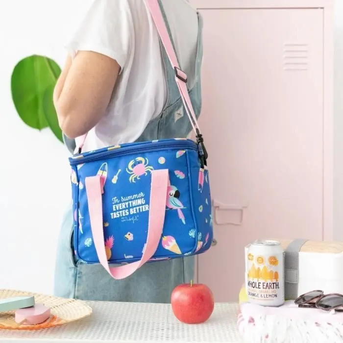 Glacière pour la plage Mr. Wonderful In Summer Everything Tastes Better - bleu/rose - 14,2 L-2