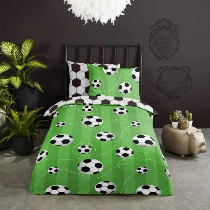 Good Morning Housse de couette pour enfants Soccer 140x200-220 cm 443618-0