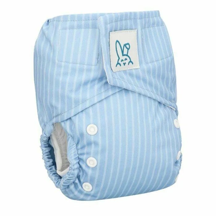 Bumbuns - Couche lavable à scratch TE1 - Stripes Blue Sky - Insert intégré-2
