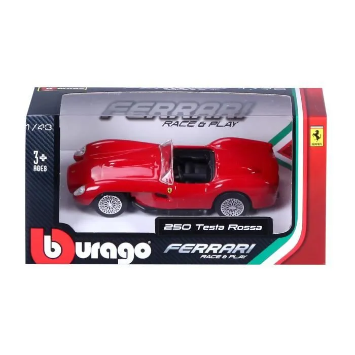 Voiture miniature - BBURAGO - Ferrari Testarossa - Rouge et noir - Pour enfant à partir de 3 ans-2