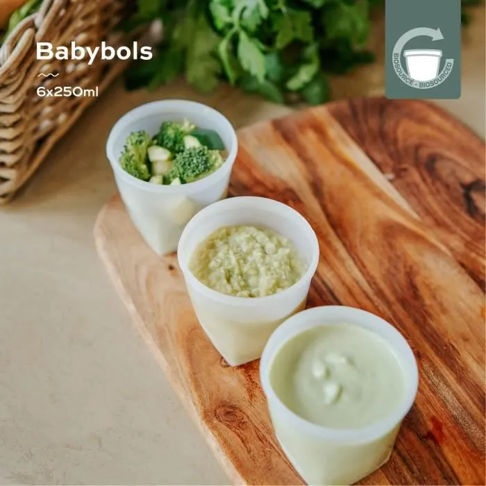 Babymoov Pots de conservation Babybols Biosourcés - Lot de 6x250ml-1
