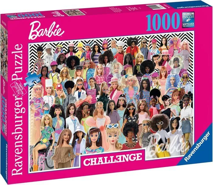 Puzzle 1000 pièces Barbie - Ravensburger - Challenge Puzzle - Rose - Mixte - Licence Barbie-3