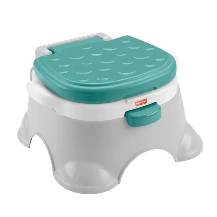 Pot de Toilette 3-en-1 - Fisher-Price - GYP61 - Gris et Vert - Réducteur et Marchepied-2