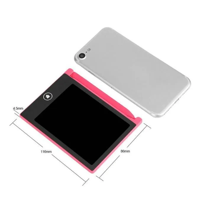 Mini Tablette LCD - SHOP-STORY - Ardoise Magique - Effaçable - Rose - 3 ans et plus-2