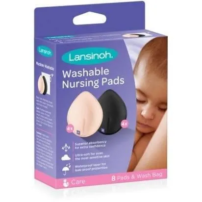LANSINOH Coussinets d'allaitement lavables 8 Pcs-3