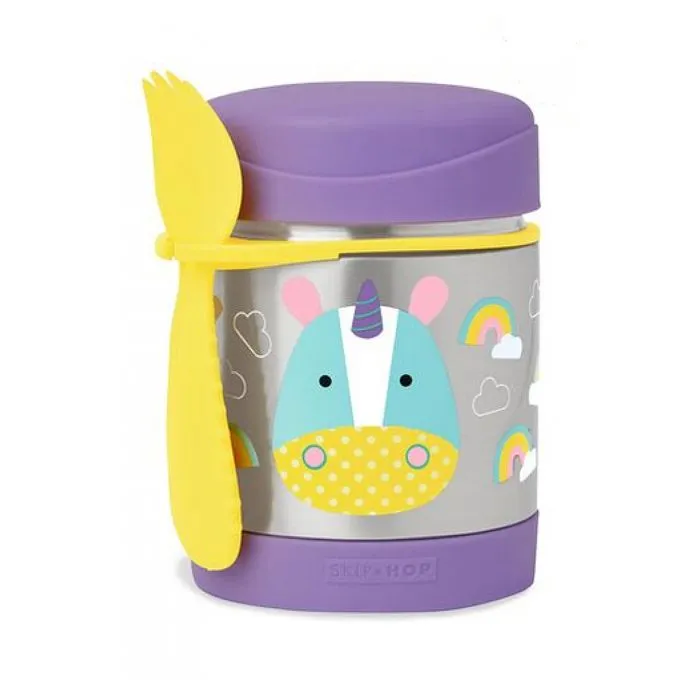 Thermos repas - Skip Hop - Licorne - Violet - Cylindrique - Compatible lave-vaisselle-0