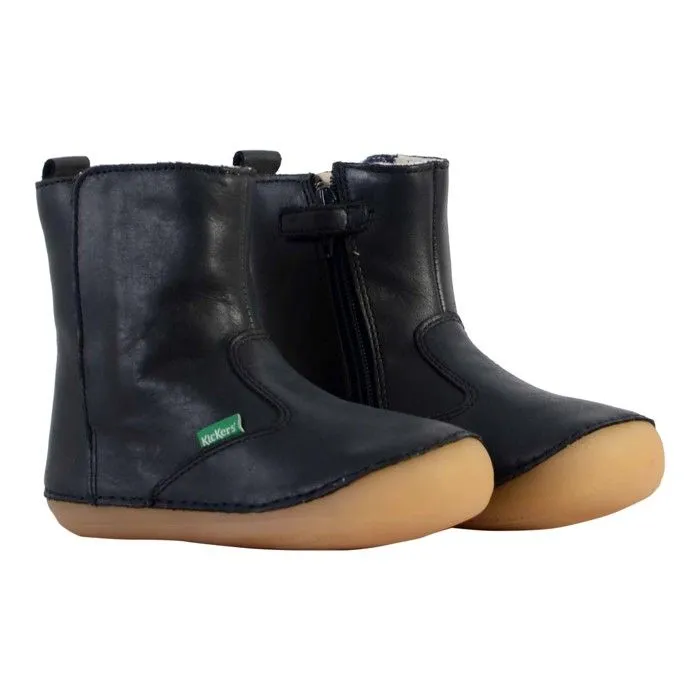 Bottes - KICKERS - Socool Cho - Cuir - Doublure imitation fourrure - Zip-2