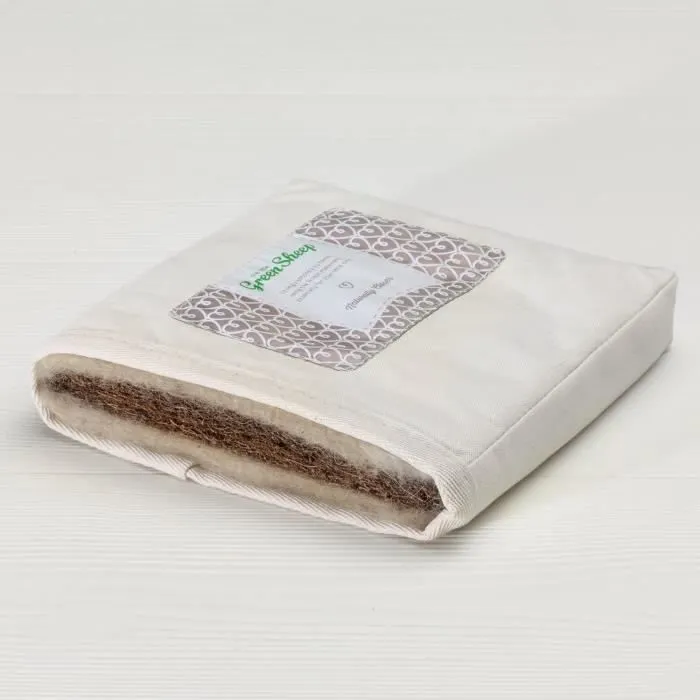 Matelas de couffin Clair De Lune Naturelle - The Little Green Sheep - M000Z - Fibre de coco - Blanc - Bébé-1