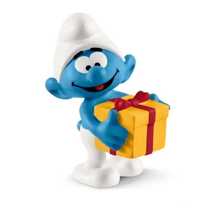 Figurine Schleich The Smurfs 20816 - Schtroumpf Farceur avec Cadeau-0